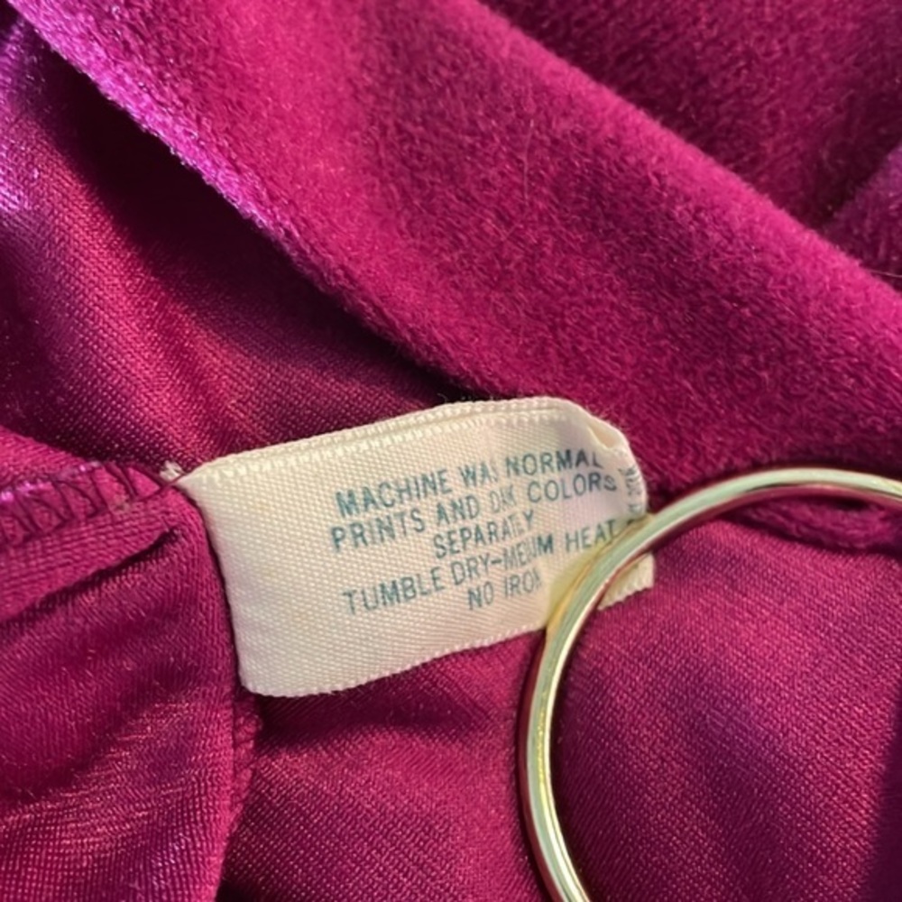 Vanity Fair Vintage Pinkish Purple House Coat Robe with Pockets‎ Zip Up - Picture 5 of 6